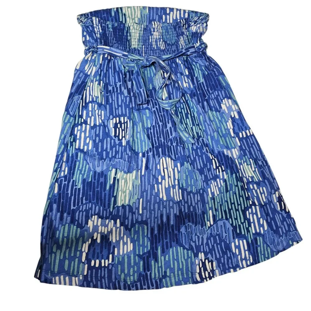 American Eagle Women's Y2K Strapless Mini Dress L Babydoll Casual Artsy Floral